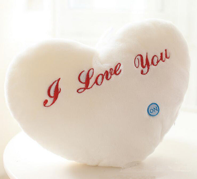 Bright heart-shaped Luminous Pillow