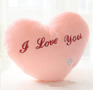 Bright heart-shaped Luminous Pillow