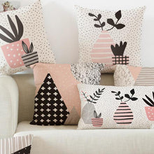 Load image into Gallery viewer, Pink Decoration Landscape Pattern Pillow