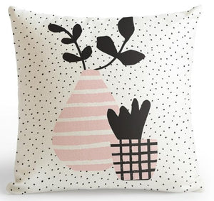 Pink Decoration Landscape Pattern Pillow