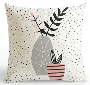 Pink Decoration Landscape Pattern Pillow