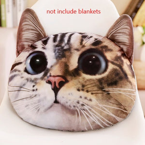 36cm*36cm 3D Cat Shape Plush Pillow