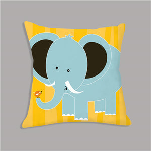 Cartoon Animal Printed Cushion Throw Pillow