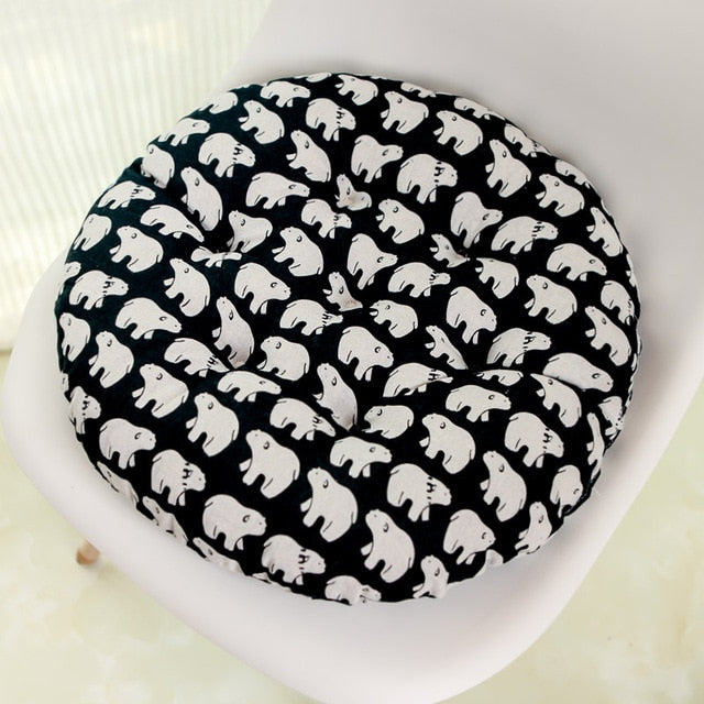 Casual Print Round Cushion