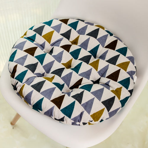 Casual Print Round Cushion