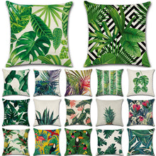 Load image into Gallery viewer, Summer Tropical Plants Decorative Pillow Case