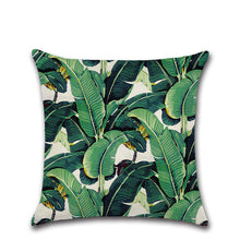 Load image into Gallery viewer, Summer Tropical Plants Decorative Pillow Case