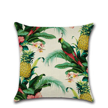 Load image into Gallery viewer, Summer Tropical Plants Decorative Pillow Case