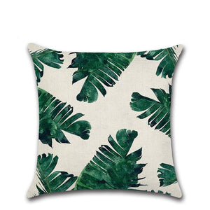 Summer Tropical Plants Decorative Pillow Case