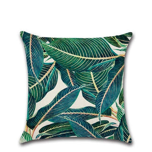 Summer Tropical Plants Decorative Pillow Case