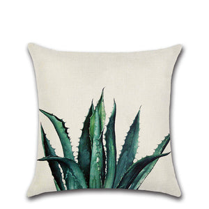 Summer Tropical Plants Decorative Pillow Case